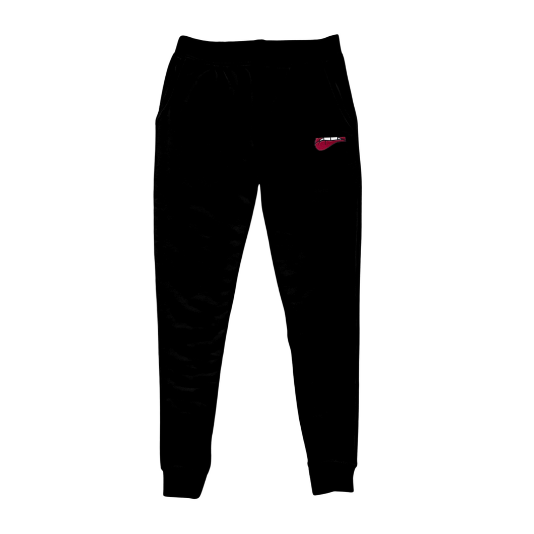 Black Cut Off Lip Sweatpants